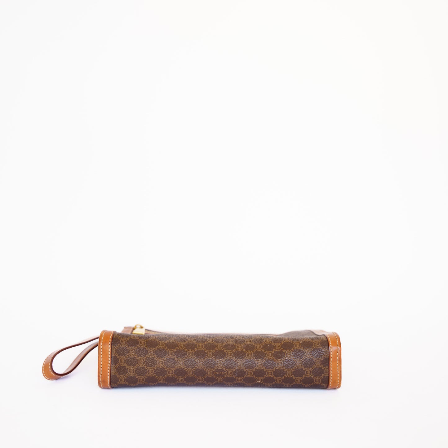 Celine Brown Macadam Toiletry Pouch Clutch 160726A10