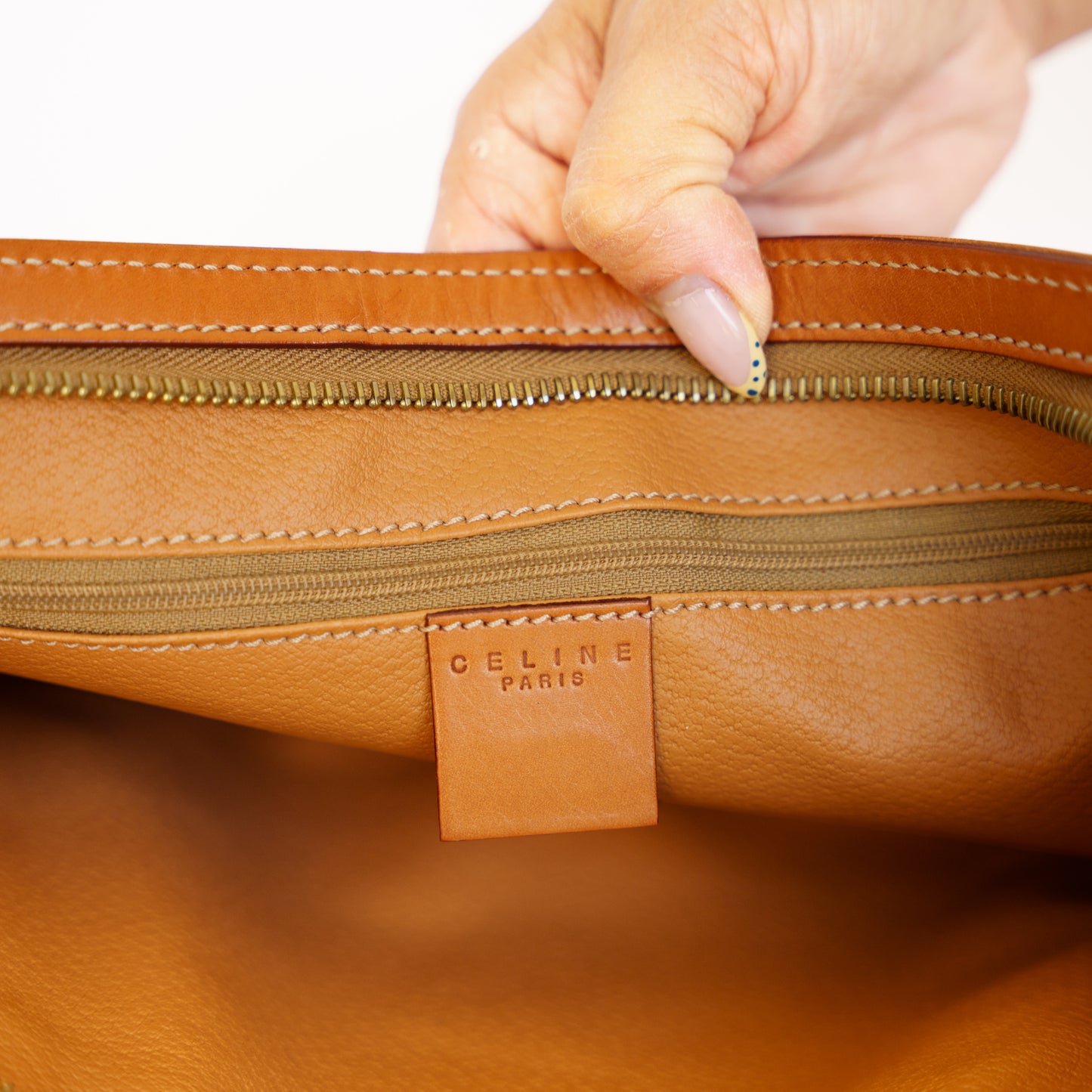 Celine Brown Macadam Toiletry Pouch Clutch 160726A10