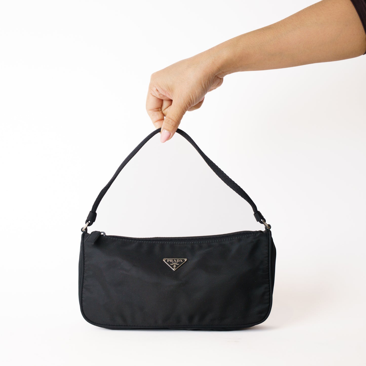 Prada Tessuto Pochette in Black Nylon 181225B14