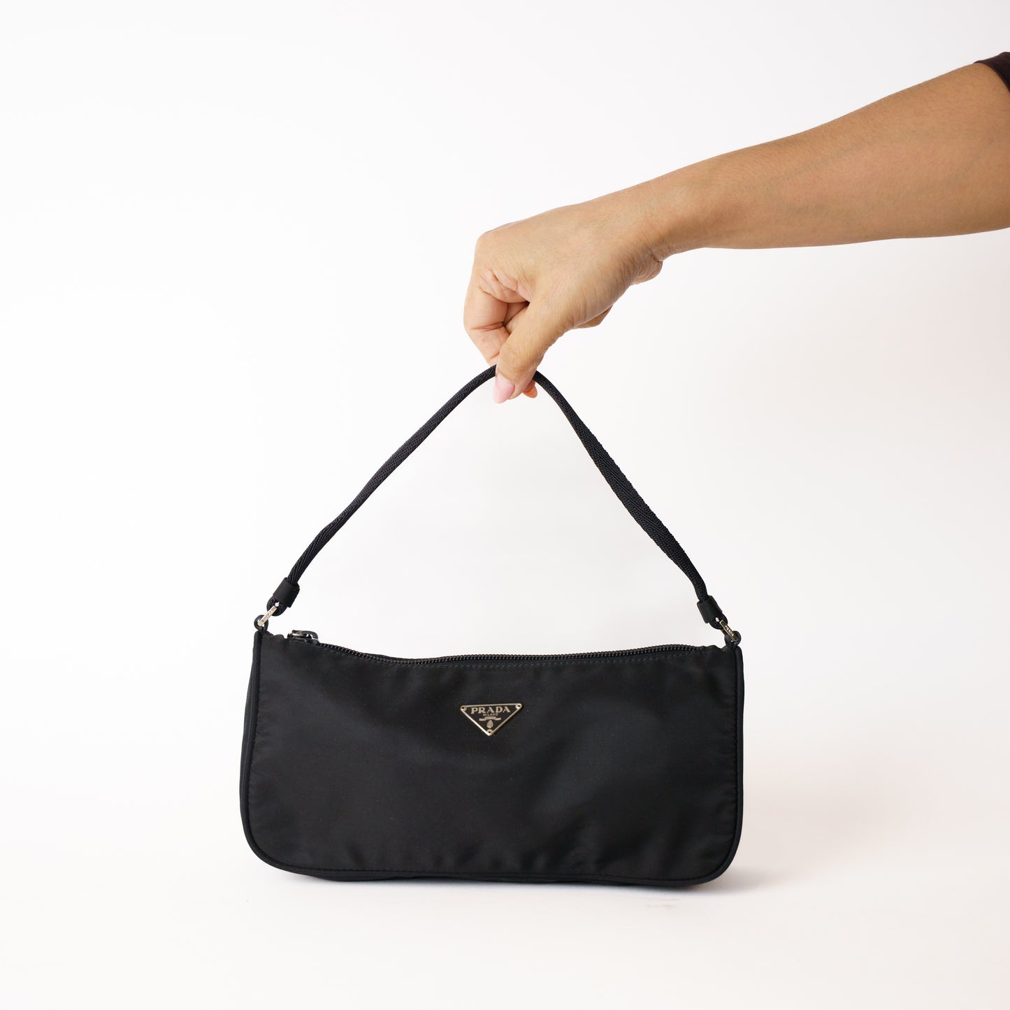 Prada Tessuto Pochette in Black Nylon 181225B14