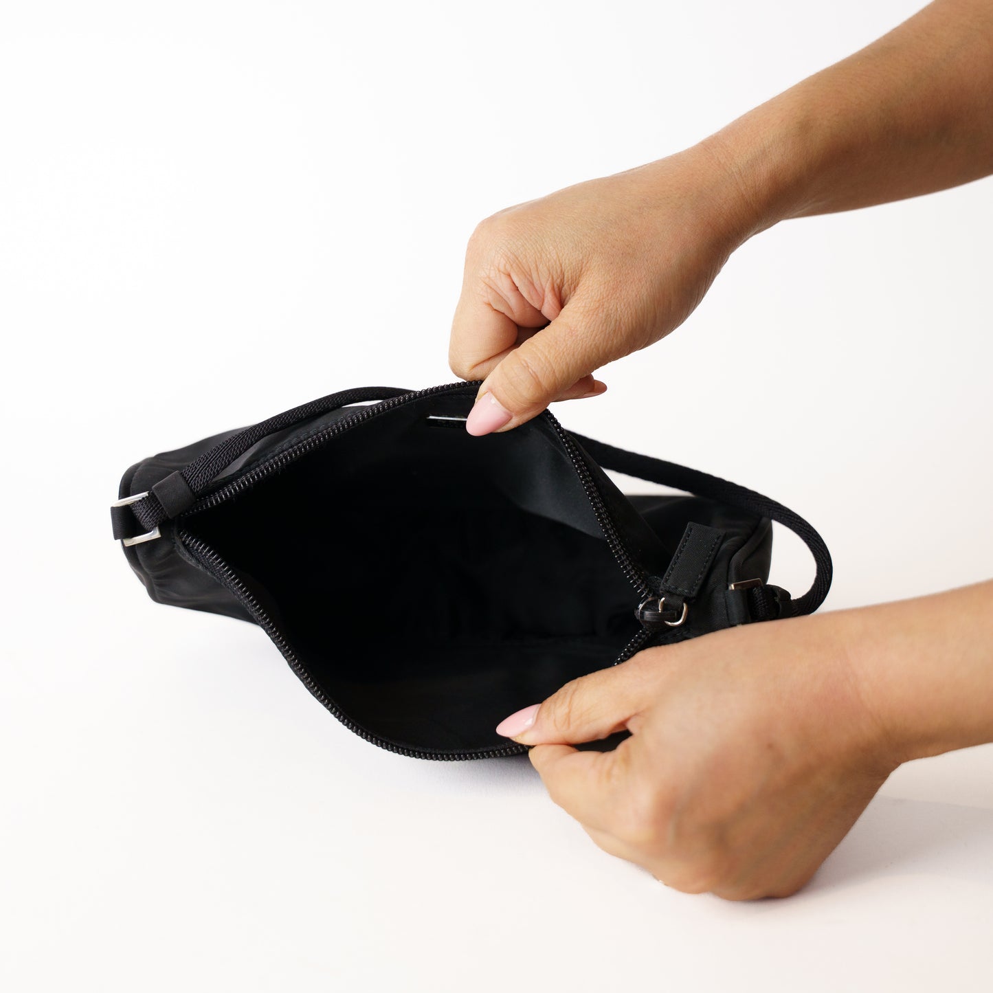 Prada Tessuto Pochette in Black Nylon 181225B14