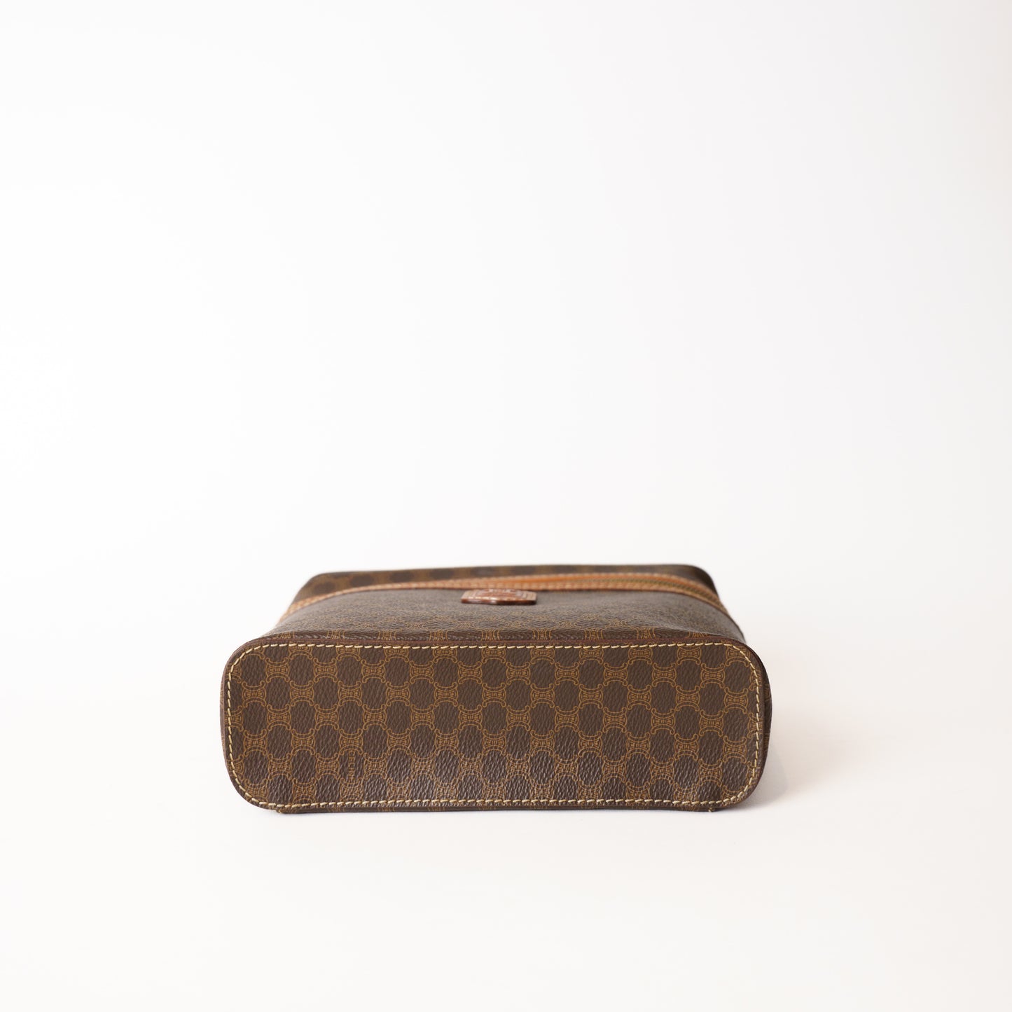 Celine Vanity Bag in Brown Macadam 181225B36