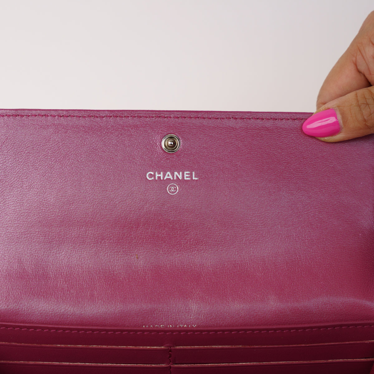 Chanel Camellia Embossed Long Flap Wallet 190226E07