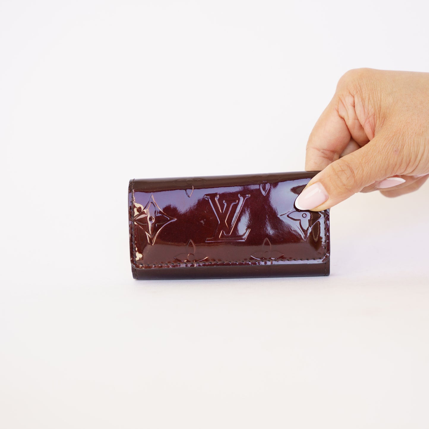 Louis Vuitton 4 Key Holder in Vernis Amarante 190326D20