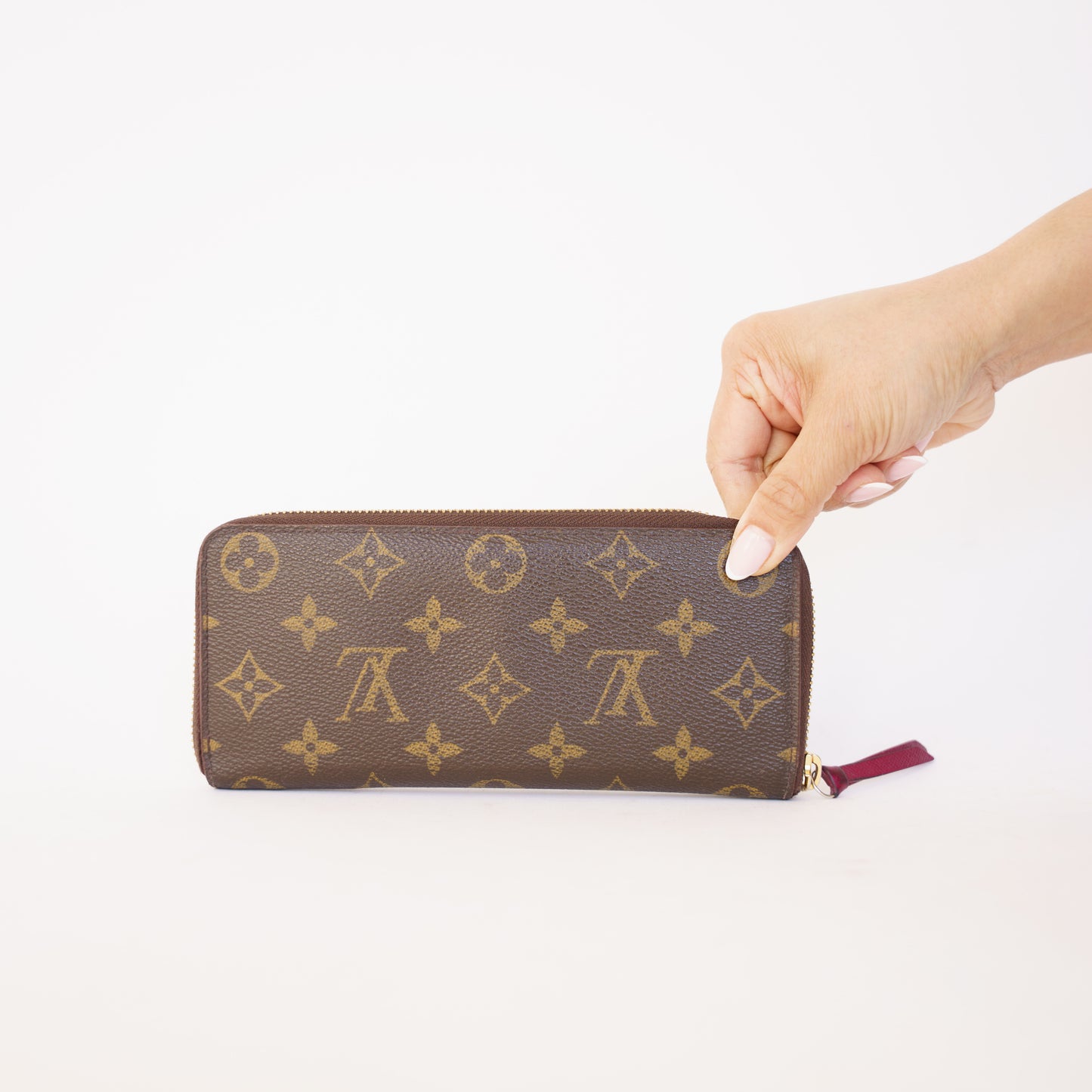 Louis Vuitton Clemence Wallet Fuschia in Monogram Canvas 190326D29