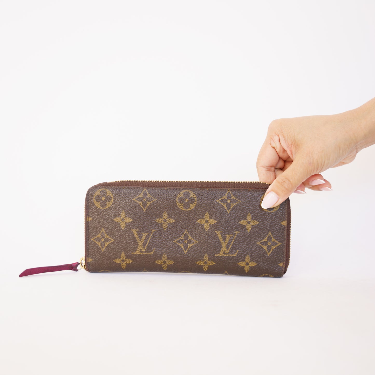 Louis Vuitton Clemence Wallet Fuschia in Monogram Canvas 190326D29