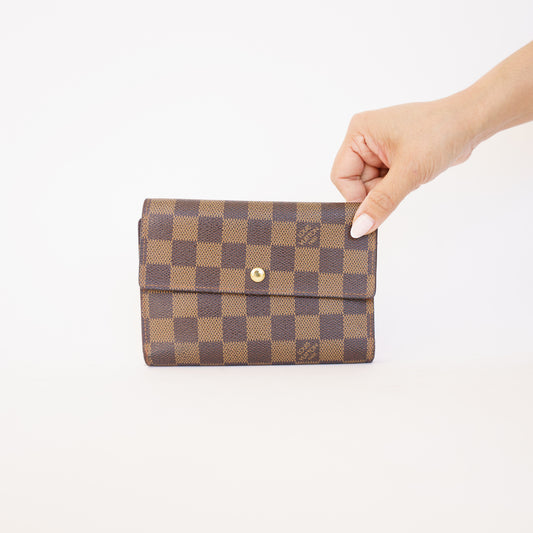 Louis Vuitton Trifold Compact Travel Wallet in Damier Ebene SP0033 190326D79