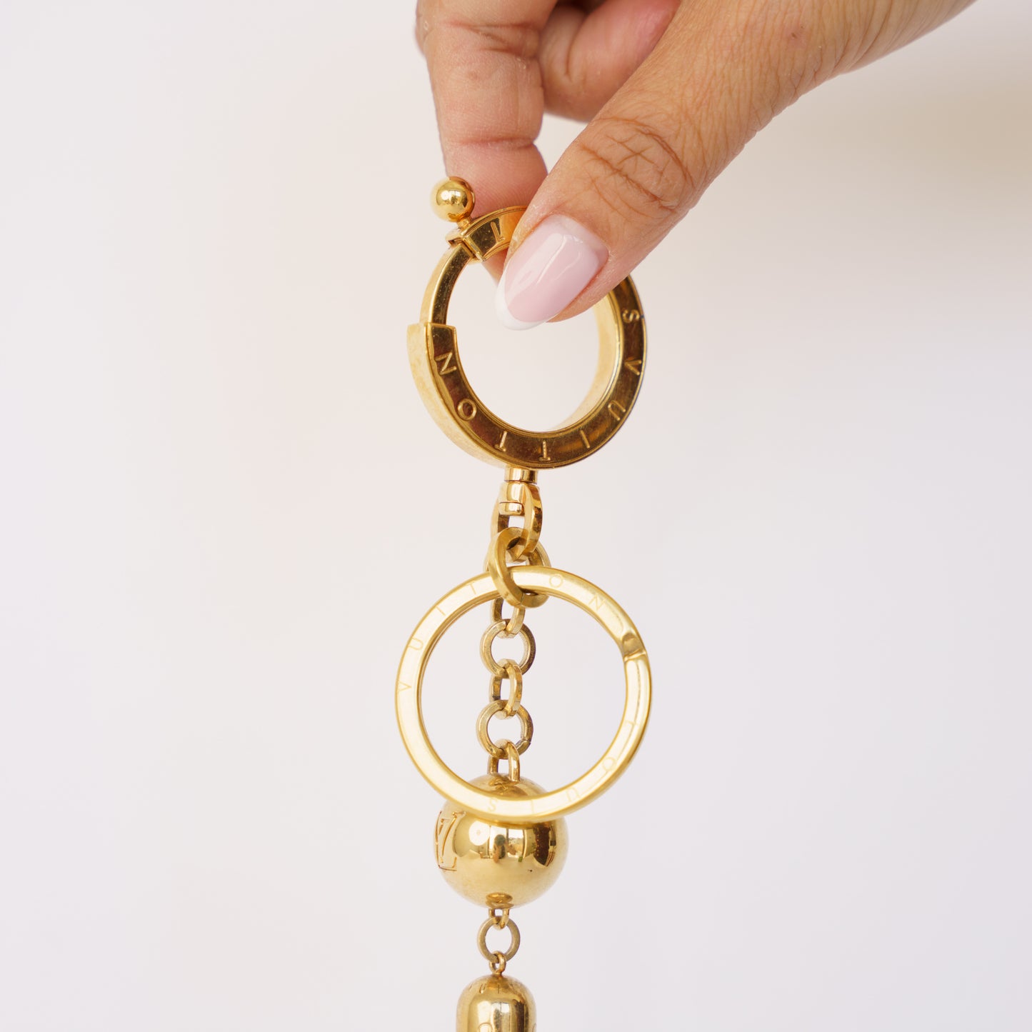 Louis Vuitton Porte Cles Swing Tassel Bag Charm Key Ring Gold 190326D75