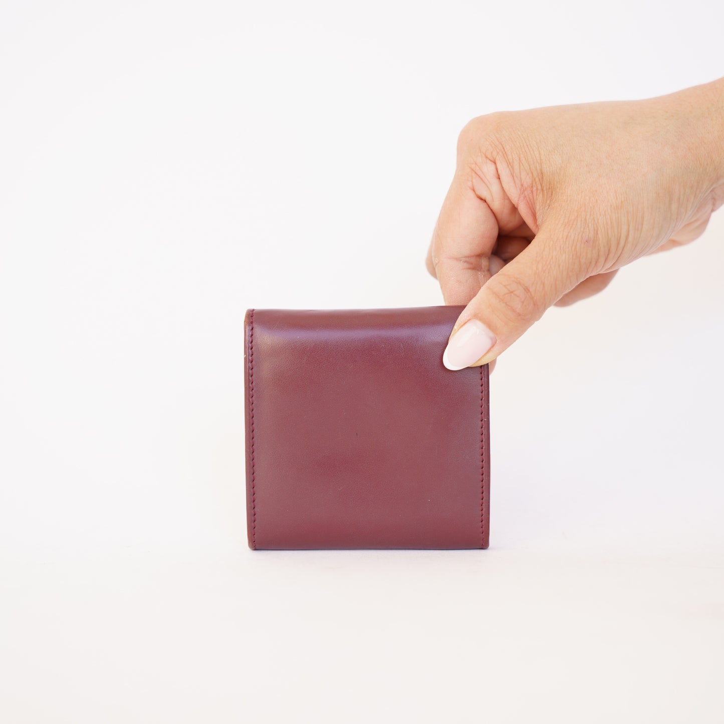 Cartier Must de Cartier Burgundy Leather Coin Pouch 190326D72
