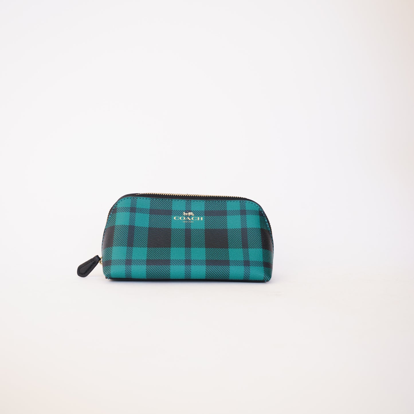 Coach Cosmetic Pouch Green Tartan 190326D320