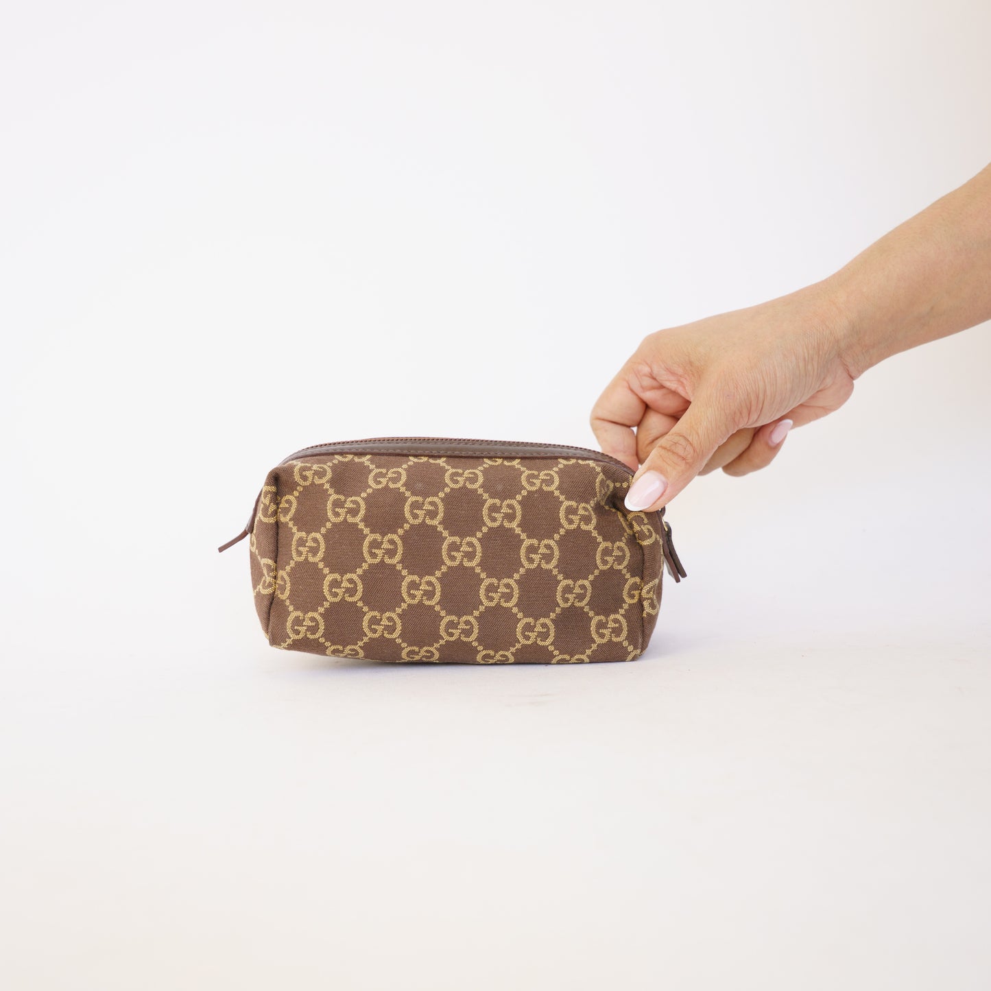 Gucci Cosmetic Pouch Small in Brown Canvas 190326D51