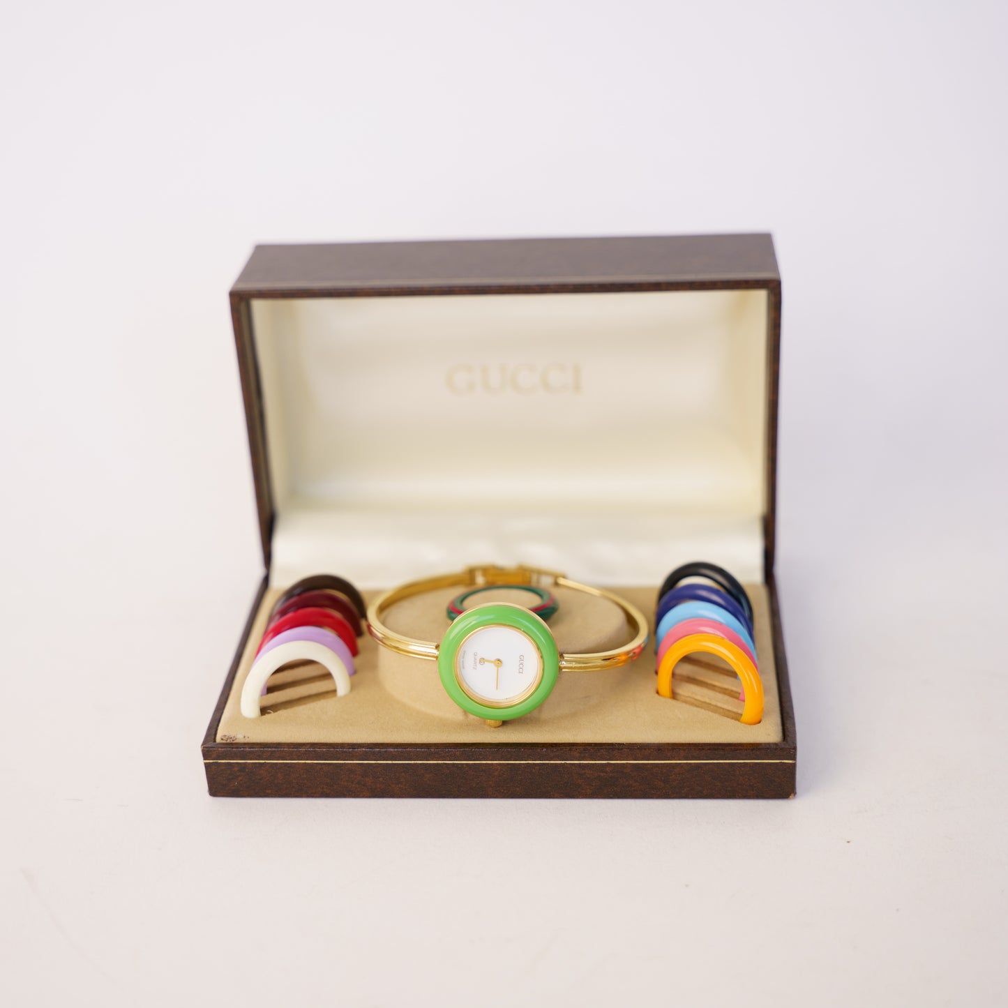 Gucci Stainless Steel 26mm Interchangeable Bezel Quartz Watch190326D05