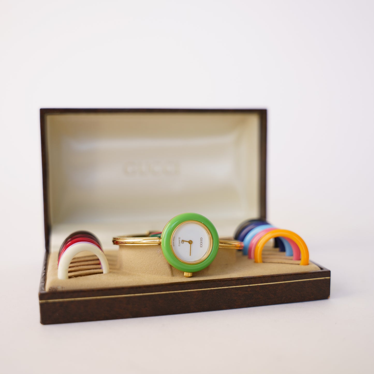 Gucci Stainless Steel 26mm Interchangeable Bezel Quartz Watch190326D05