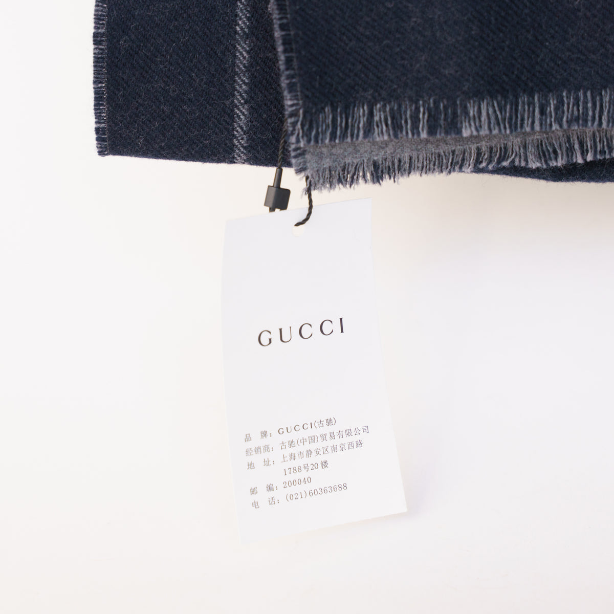 Gucci Reversible Scarf Bee Star Navy 190326D10