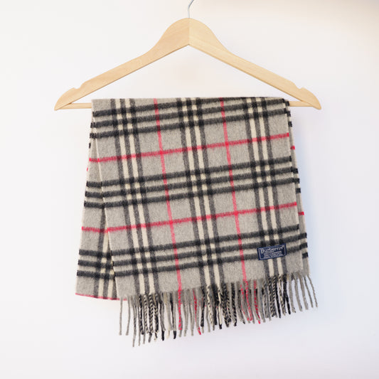 Burberry Cashmere Check in Charcoal Grey 190326D12