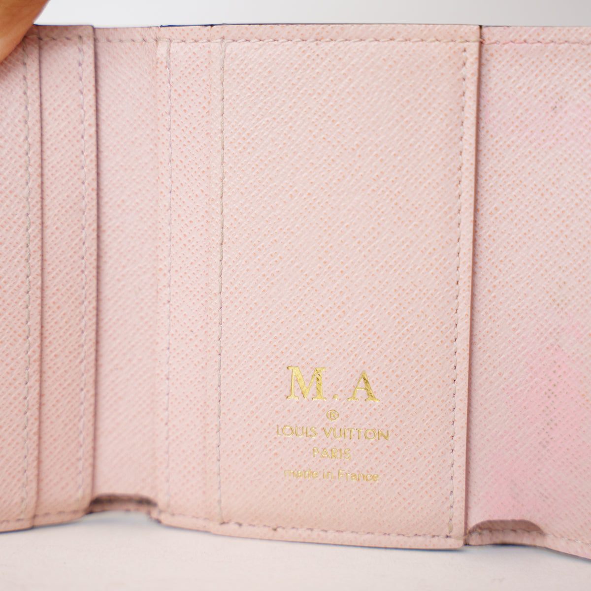 Louis Vuitton Zoe Wallet with 'M.A' initials with Rose Ballerine Interior 201026F11