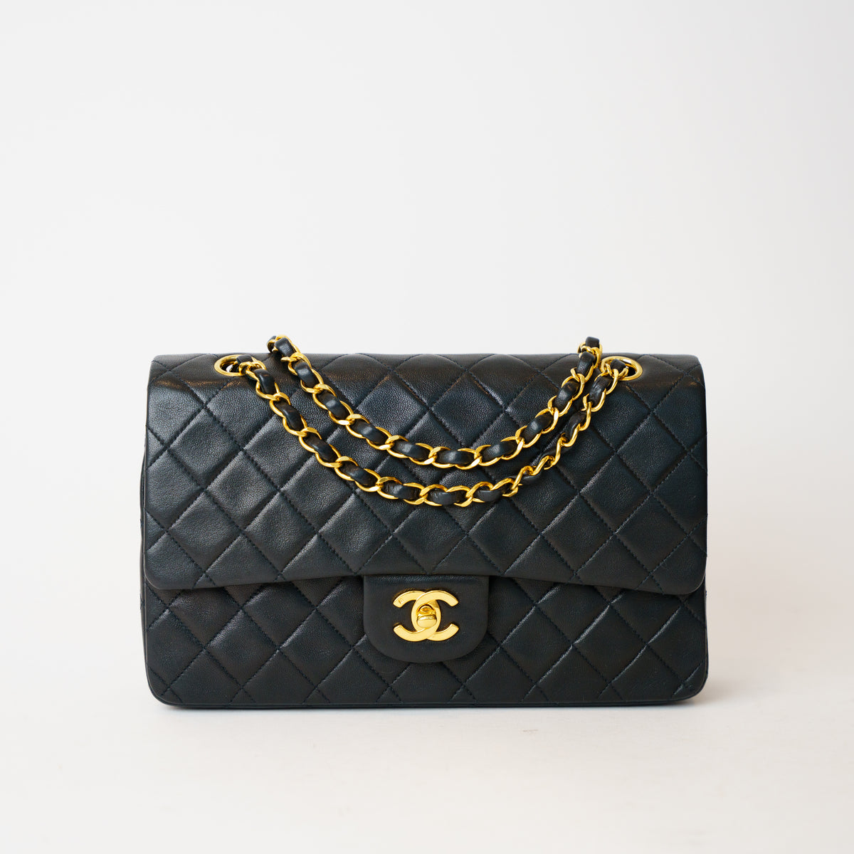 Chanel Medium Classic Flap in Black Lambskin with 24K Gold Hardware 201026X01