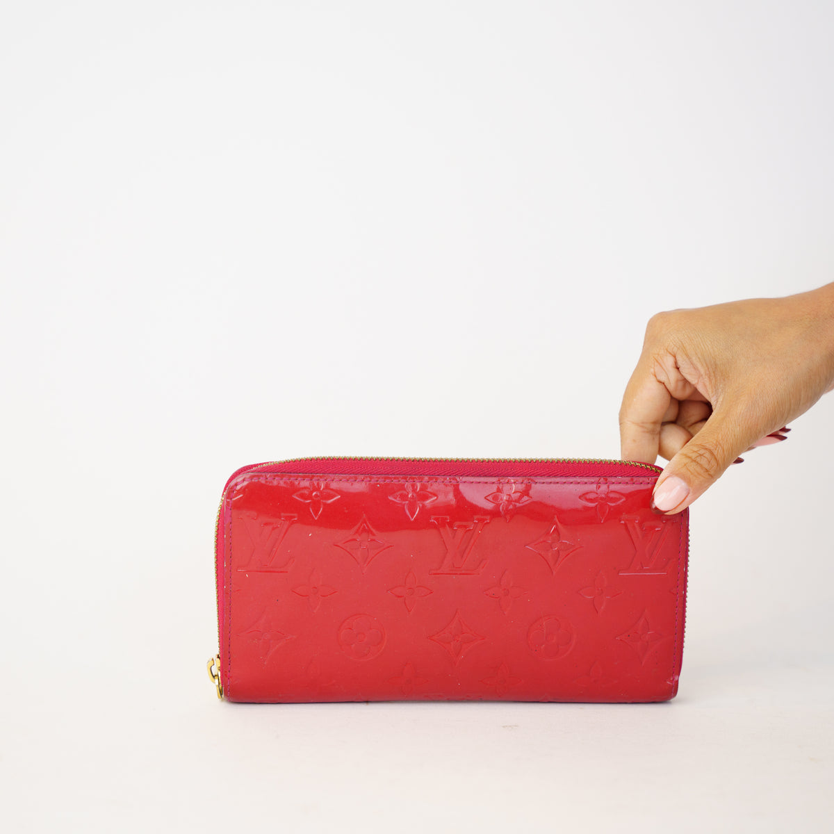 Louis Vuitton 2012 Zippy Long Wallet in Fuschia Vernis Leather 201026M04