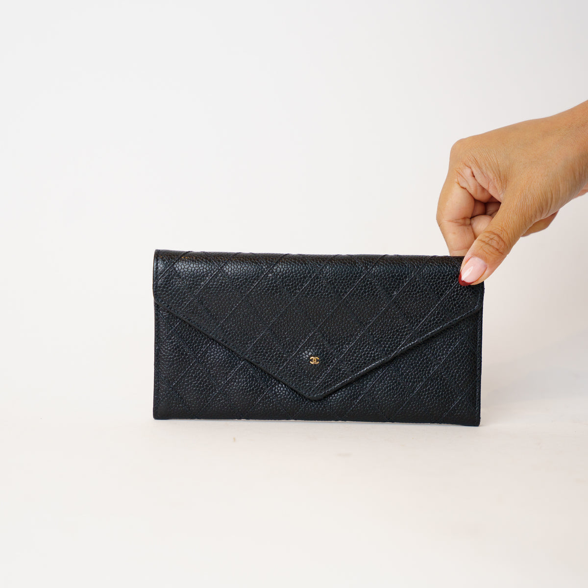 Chanel Envelope Purse in Black Caviar 201026X04
