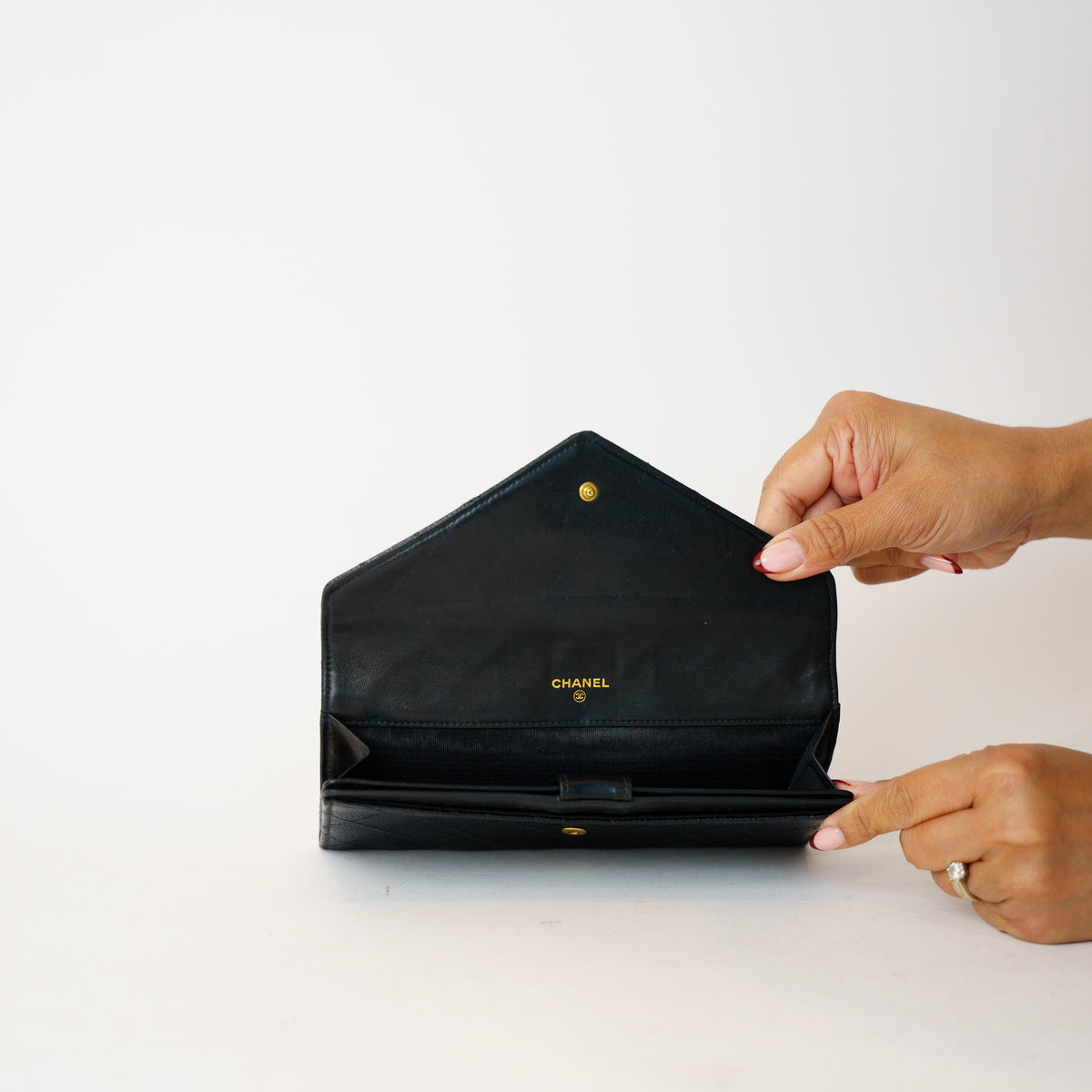 Chanel Envelope Purse in Black Caviar 201026X04