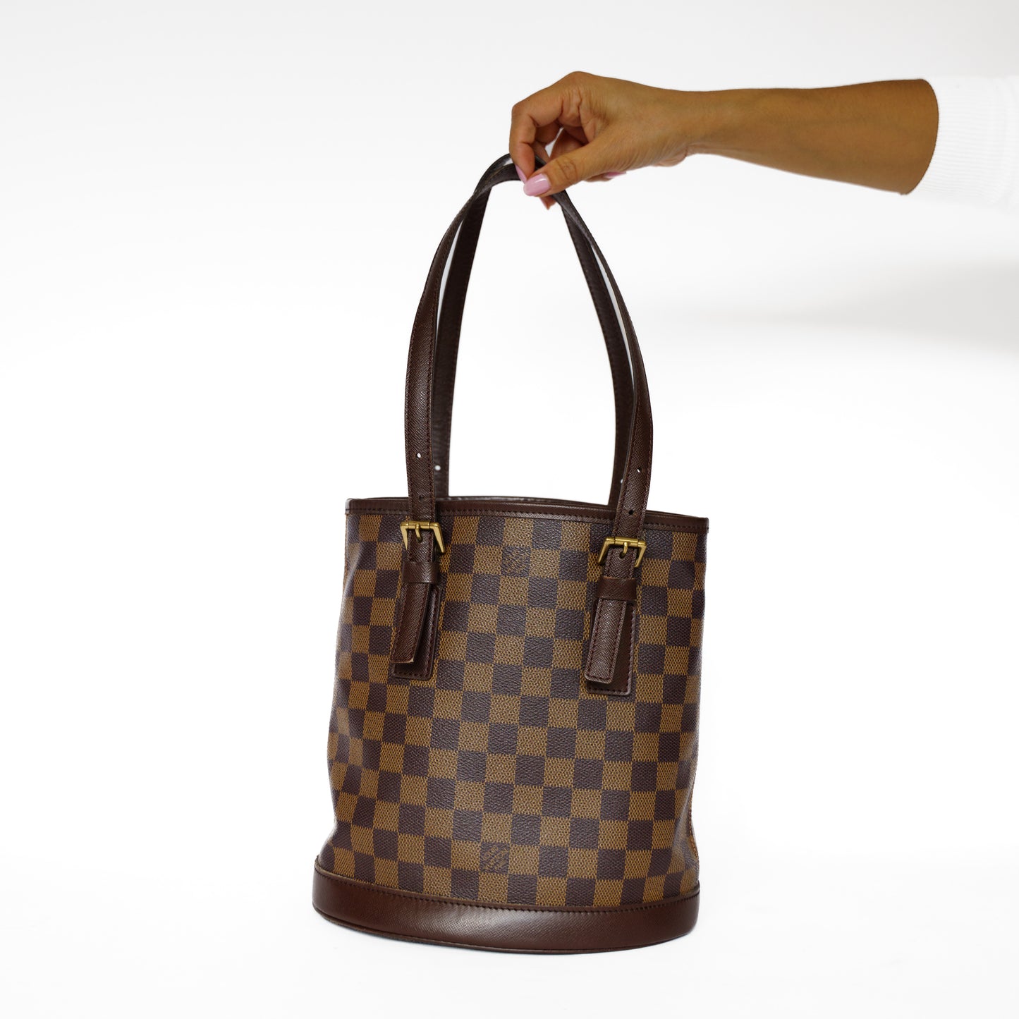 Louis Vuitton Bucket Bag PM in Damier Ebene 201125B128