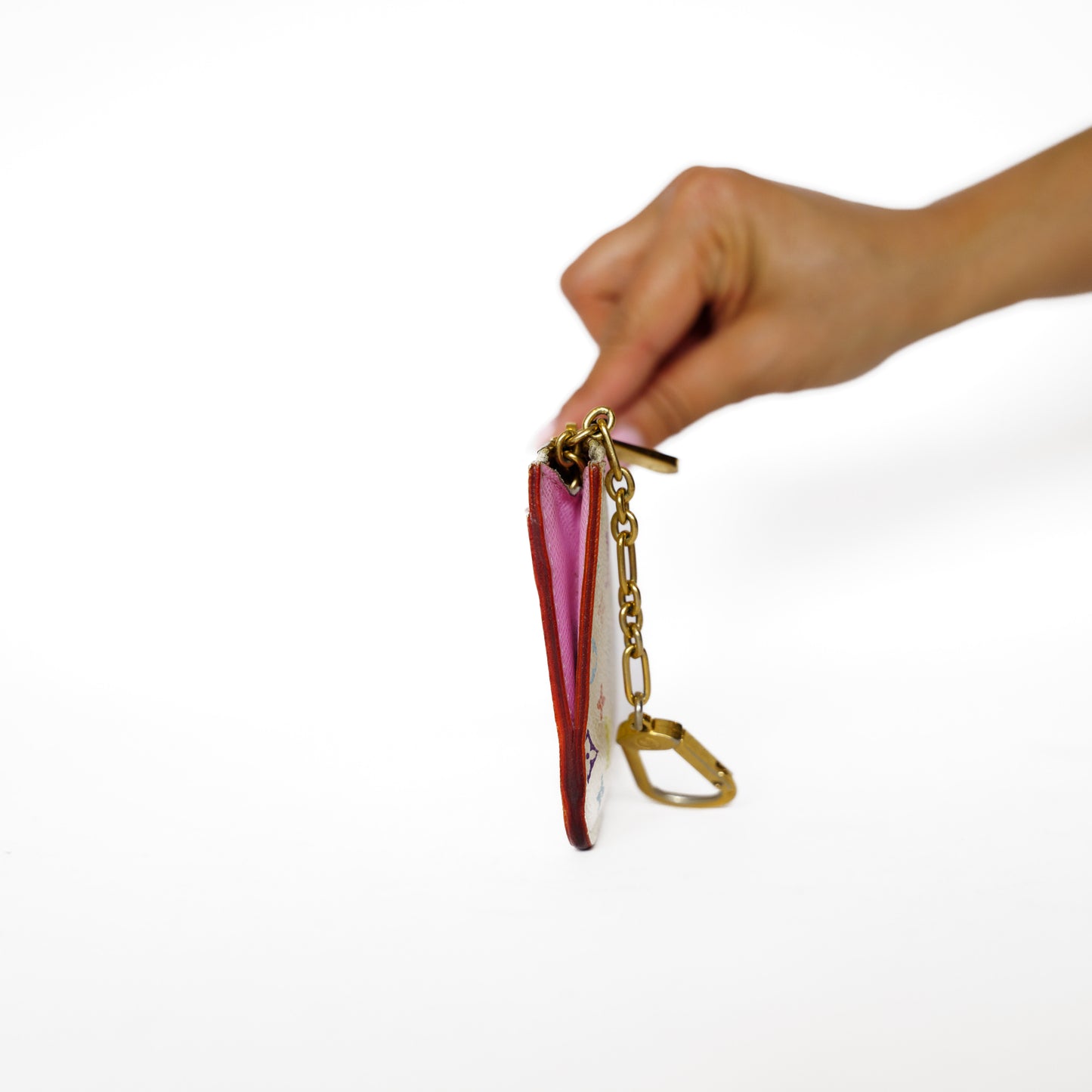 Louis Vuitton Key Pouch X Takashi Murakami in White Multicolor 191125B20