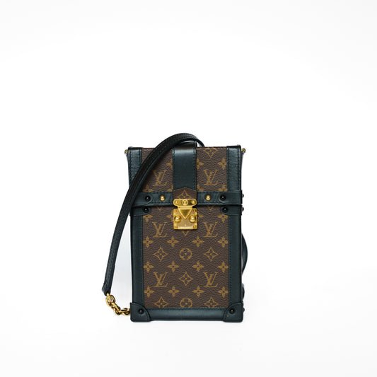 Louis Vuitton Trunk Verticale Monogram with Black Leather 261125B07