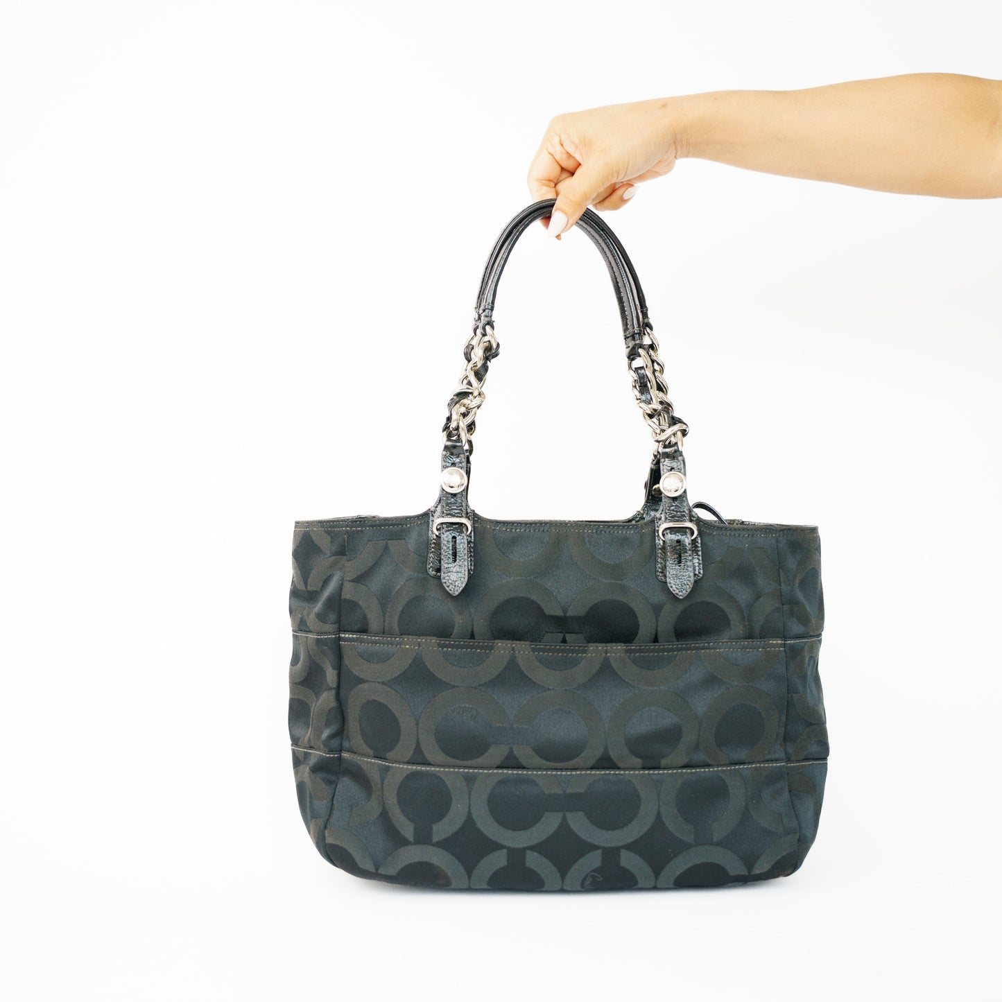 Coach Black Canvas Shoulder Bag 210526G04