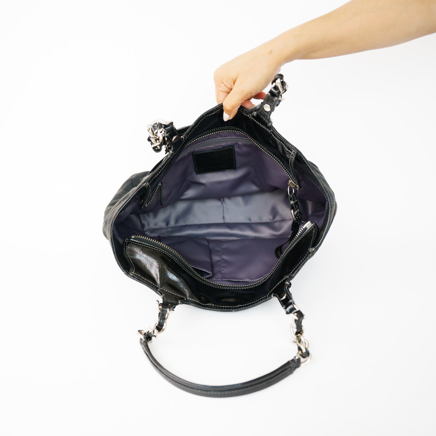 Coach Black Canvas Shoulder Bag 210526G04