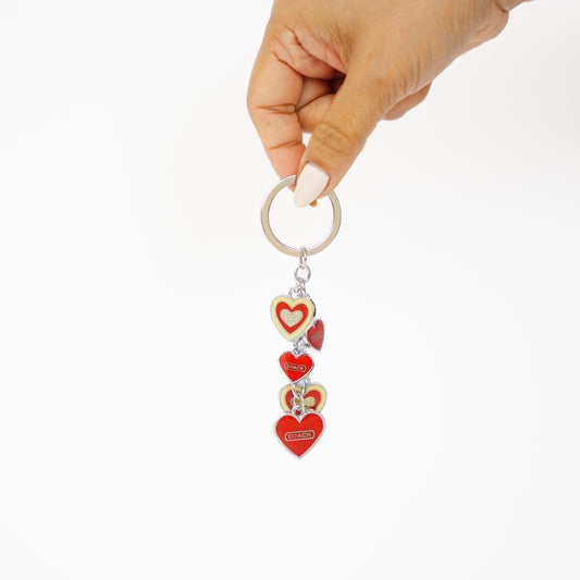 Coach Red Heart Bag Charm 210526G12