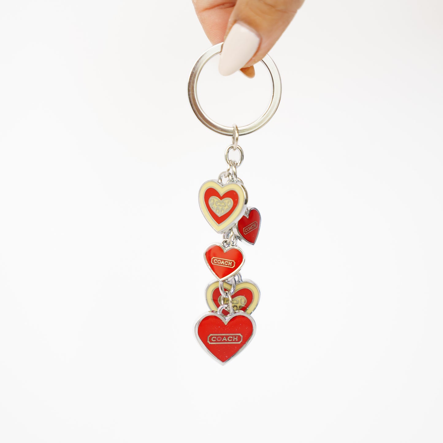 Coach Red Heart Bag Charm 210526G12
