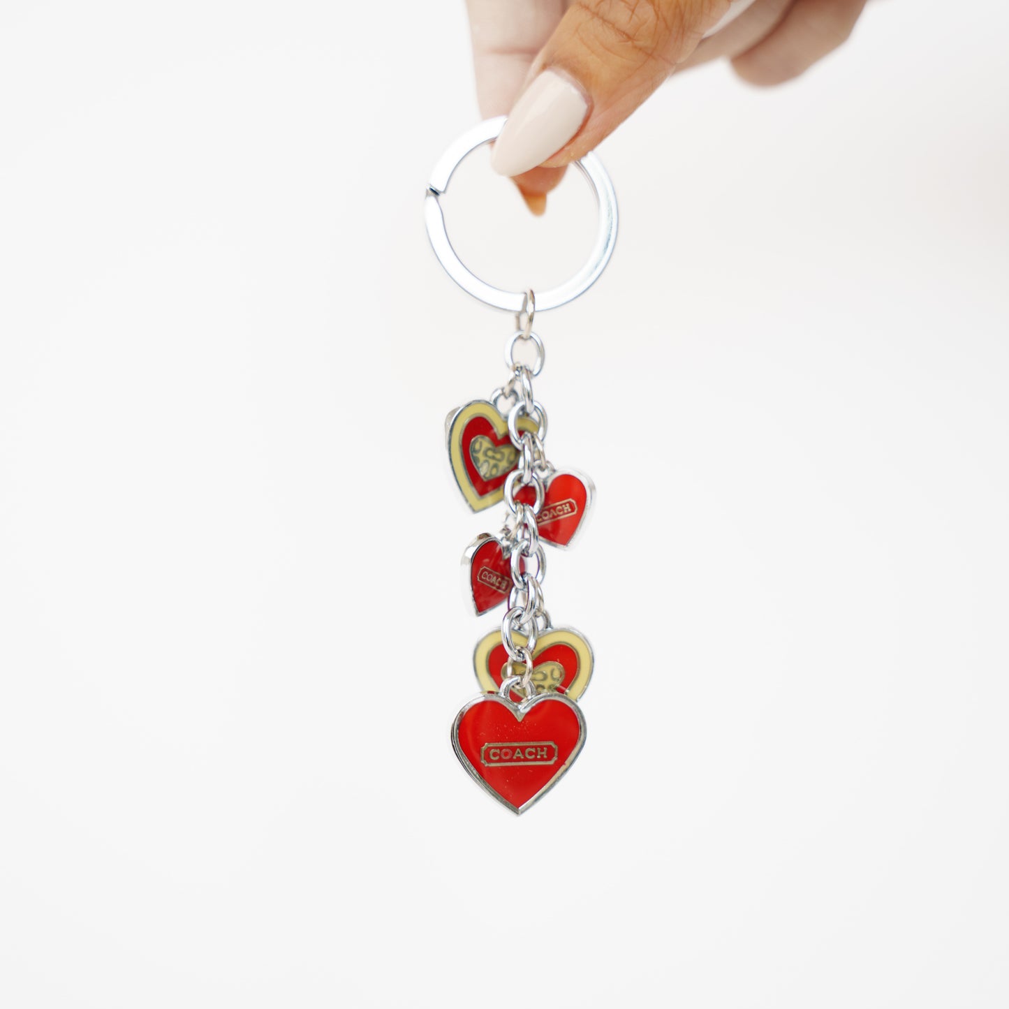 Coach Red Heart Bag Charm 210526G12