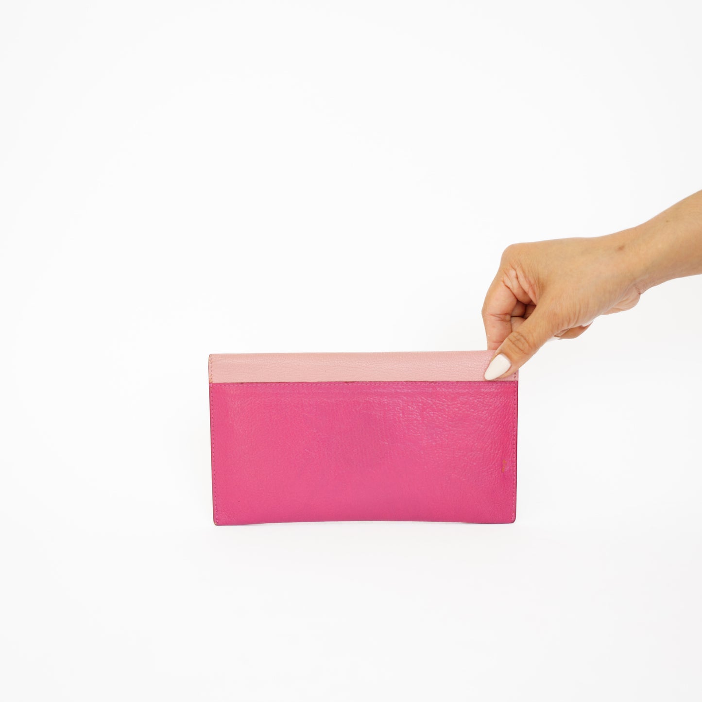 Miu Miu Pink and Red Bicolor Envelope Wallet 210526N02