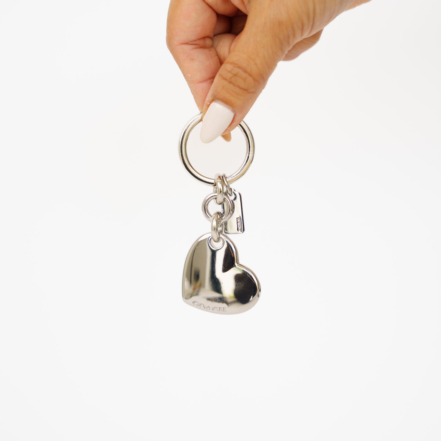Coach Embellished Heart Metal Bag Charm 210526E08