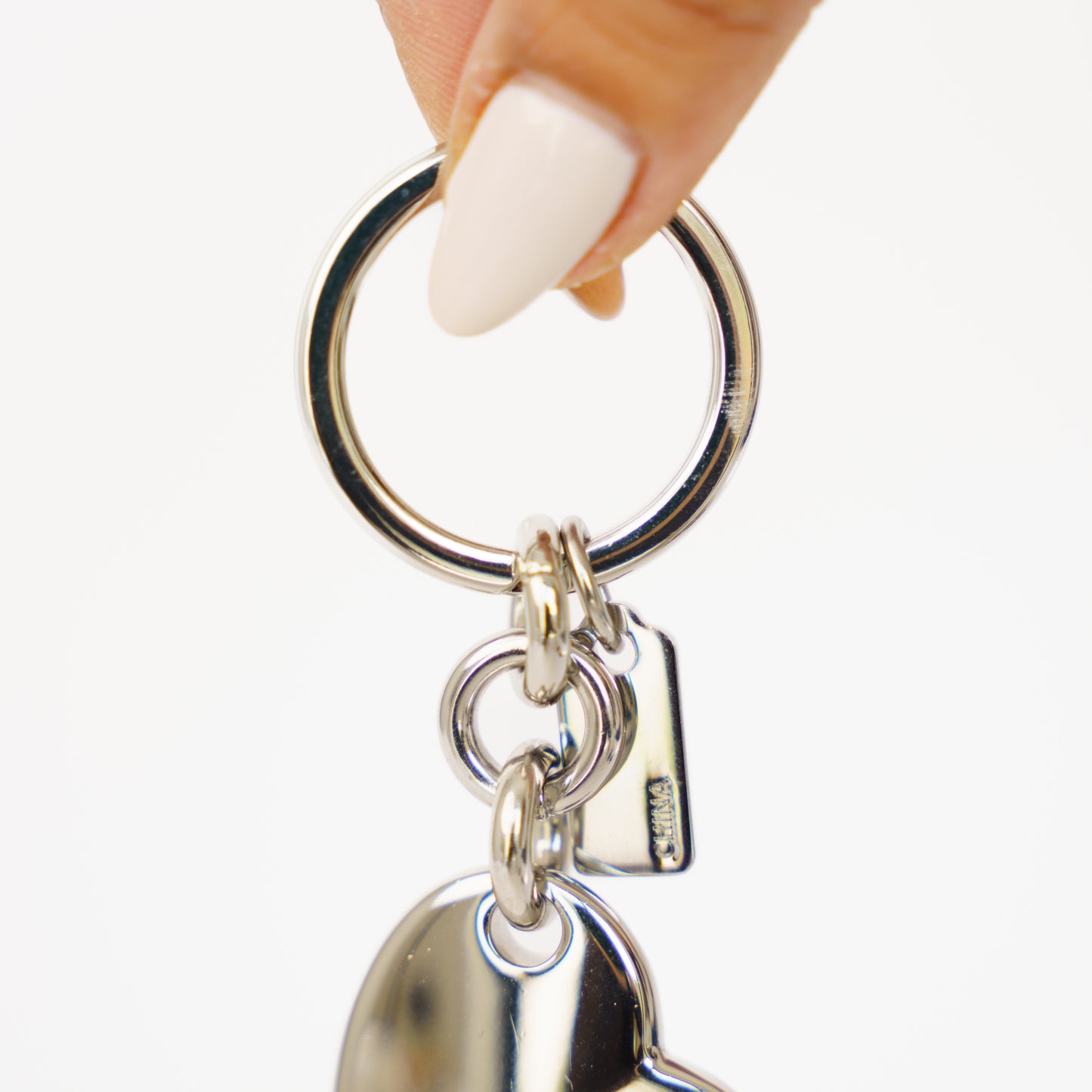 Coach Embellished Heart Metal Bag Charm 210526E08