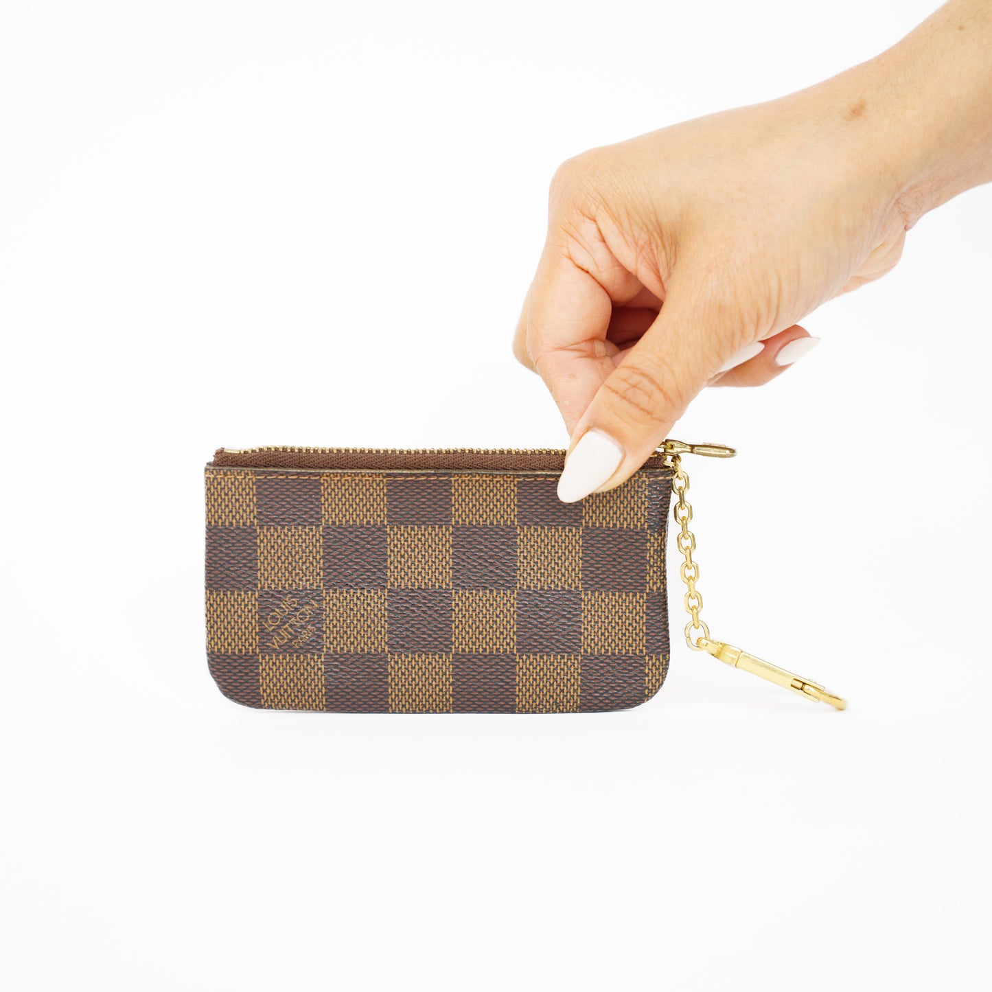 Louis Vuitton Key Cles Pouch in Damier Ebene 210526A05
