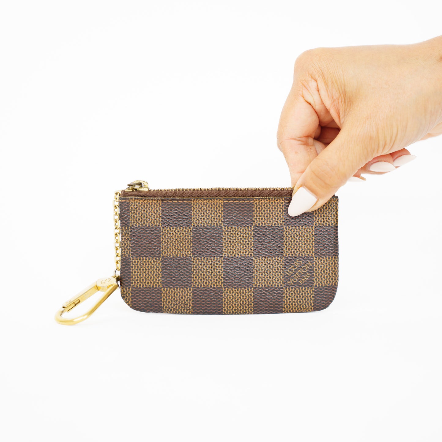 Louis Vuitton Key Cles Pouch in Damier Ebene 210526A05