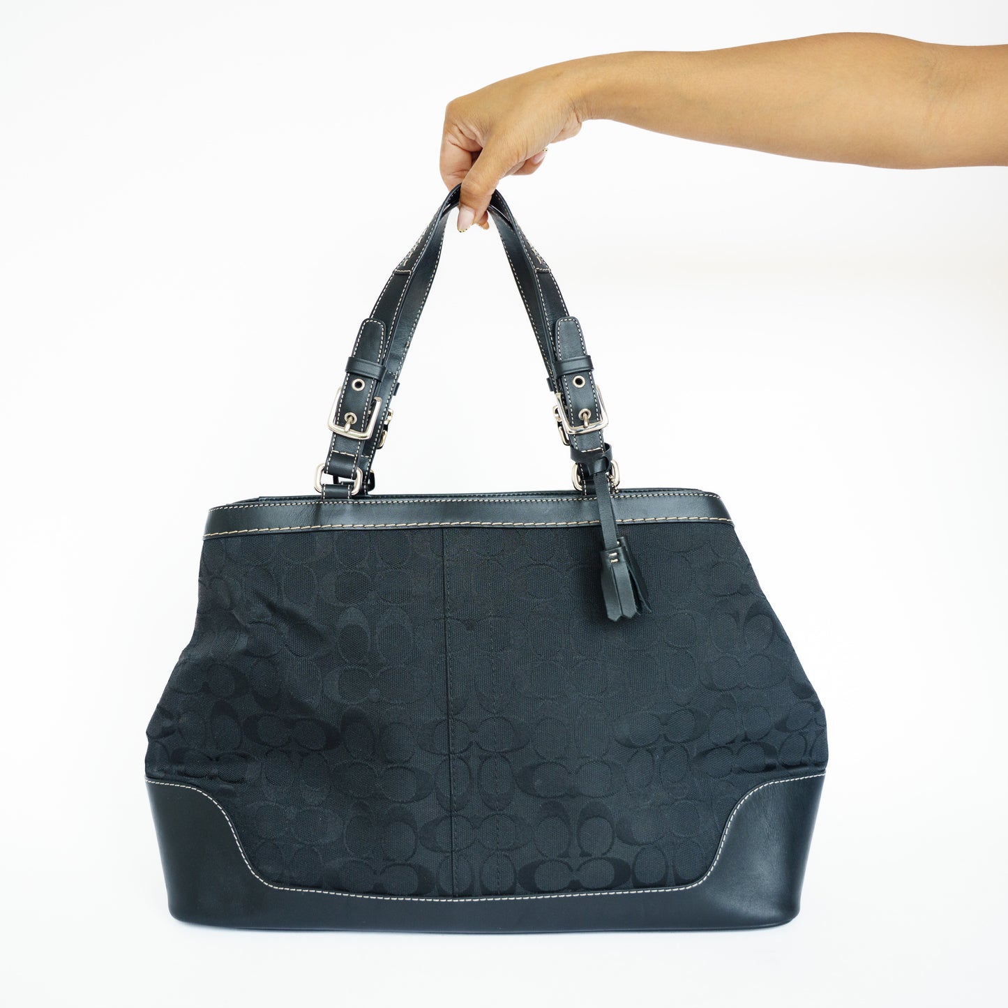 Coach Signature Tote Bag in Black 290726S03