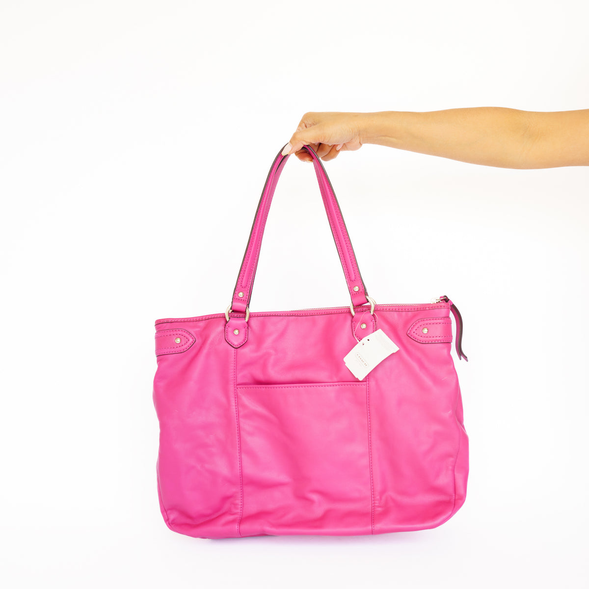Coach Daisy Emma Leather Pink Tote Bag 210726Y09