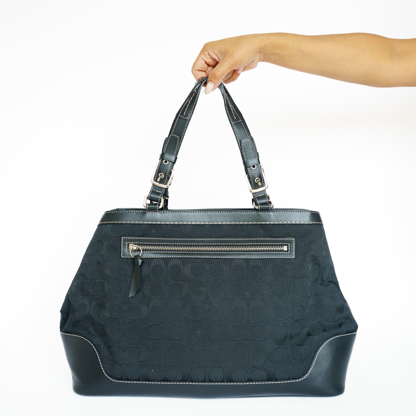 Coach Signature Tote Bag in Black 290726S03