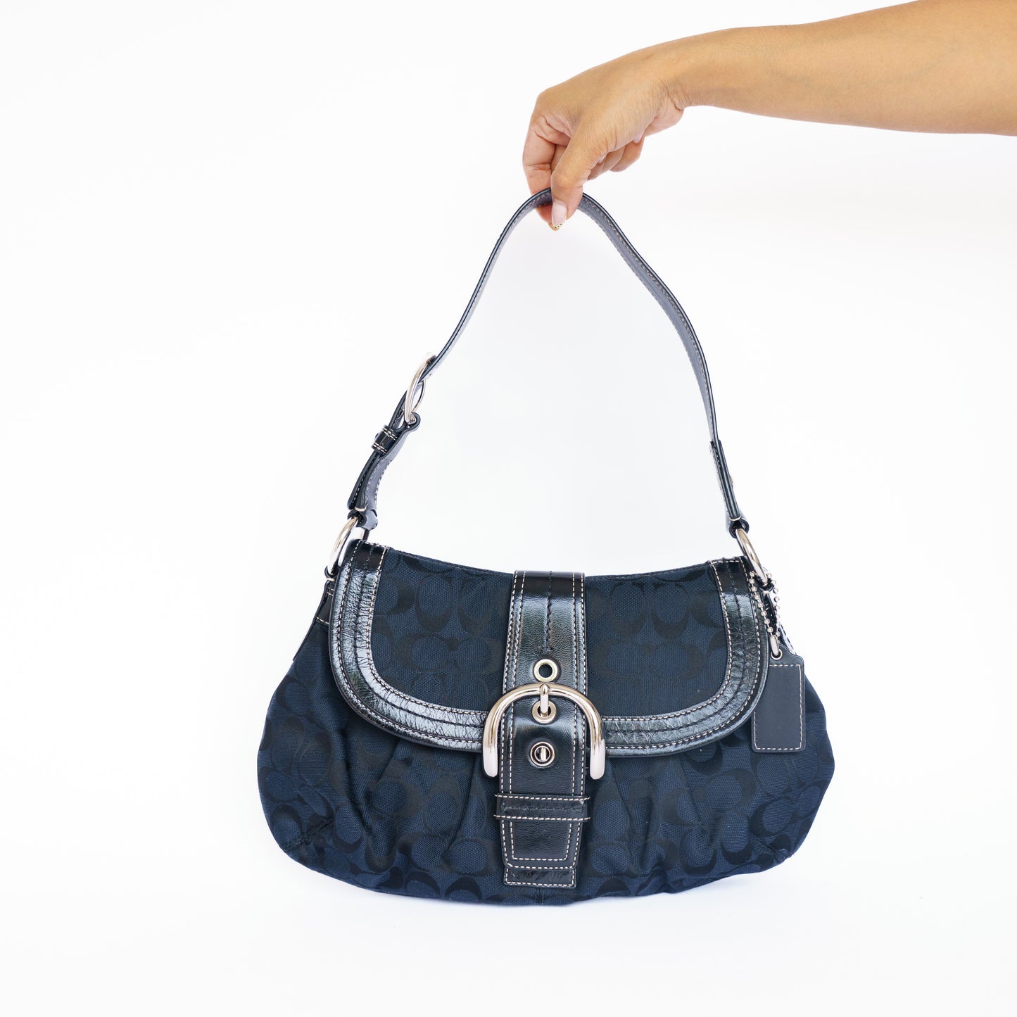 Coach Soho Signature Shoulder Bag in Black 290726A04