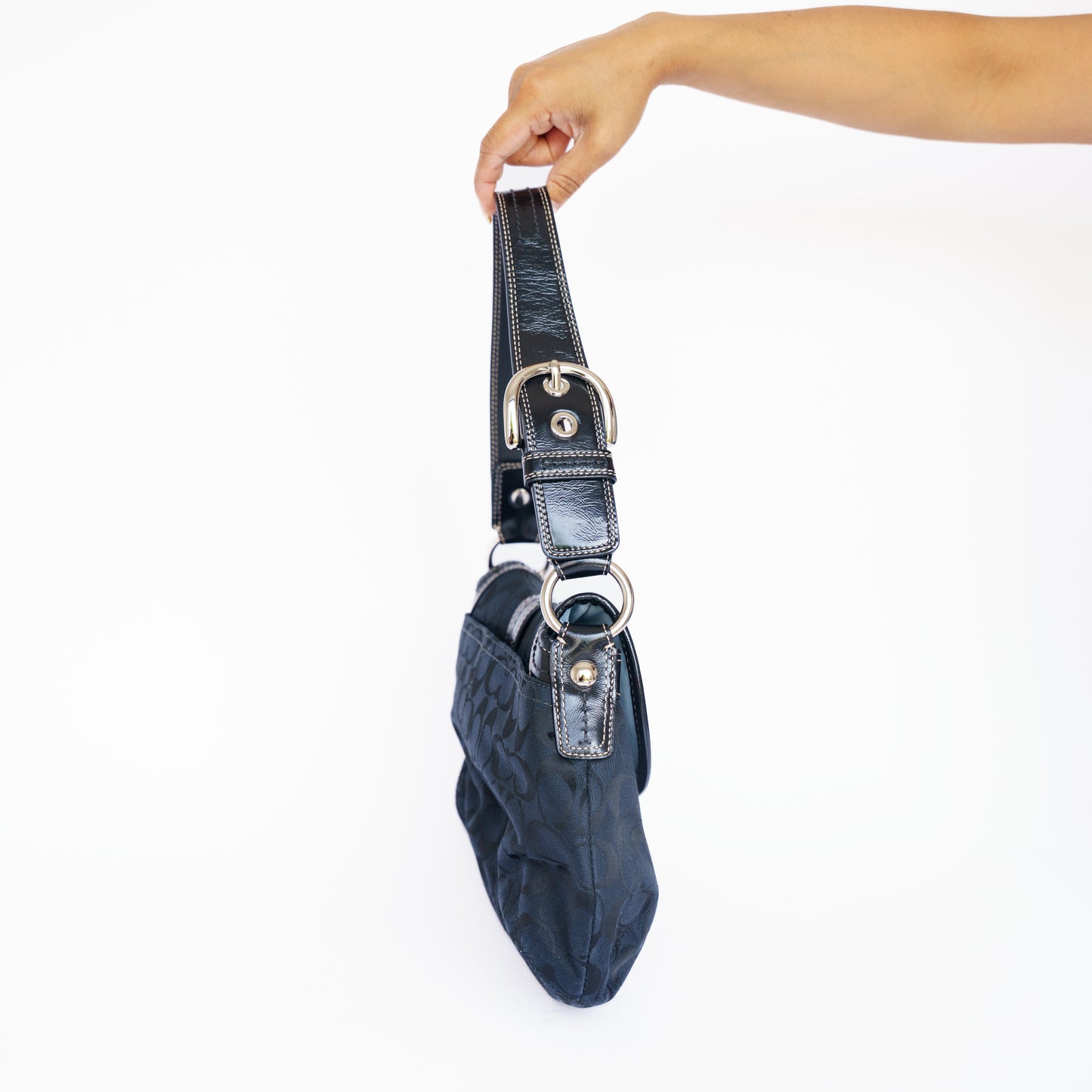 Coach Soho Signature Shoulder Bag in Black 290726A04