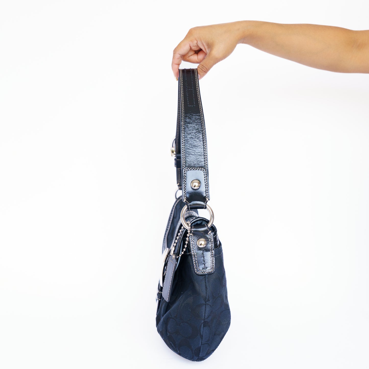 Coach Soho Signature Shoulder Bag in Black 290726A04