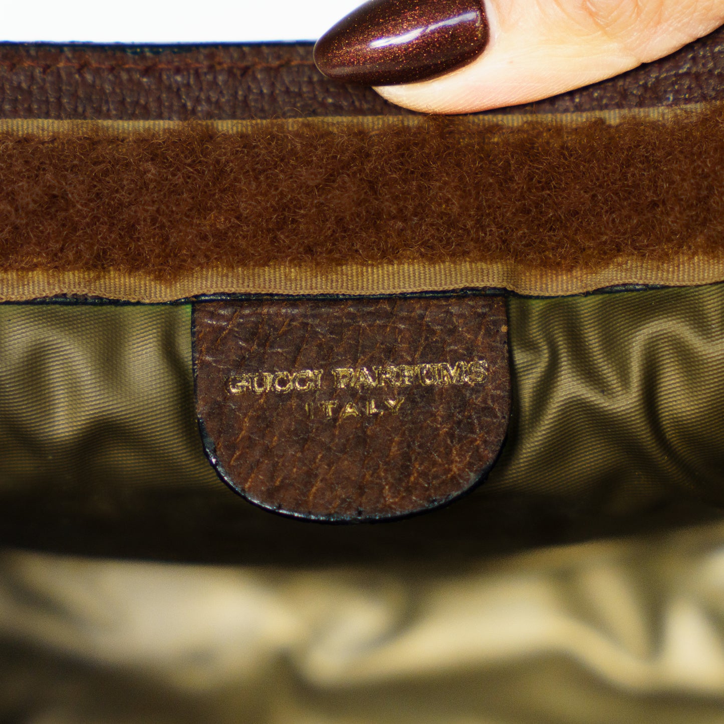 Gucci Vintage Small Make up Pouch Clutch Sherry Line