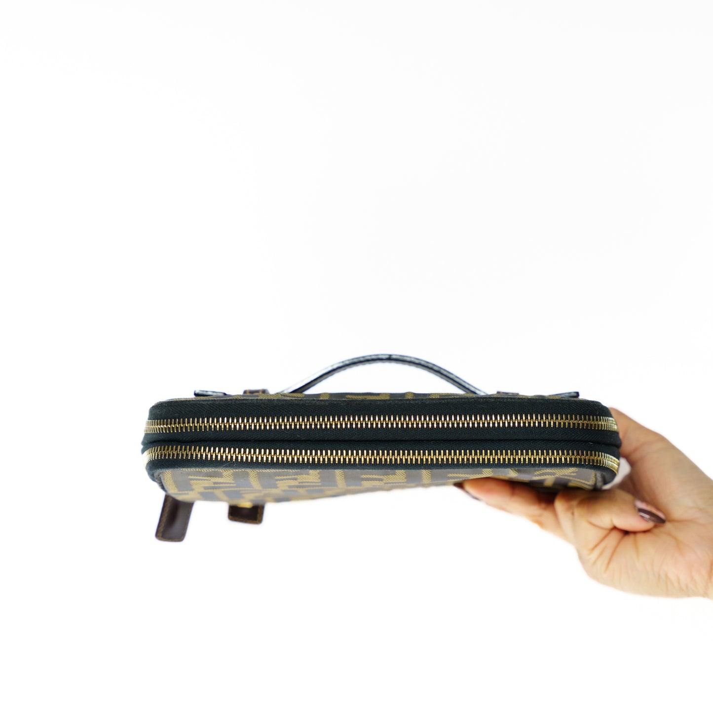 Fendi Brown Zucca Vanity Bag