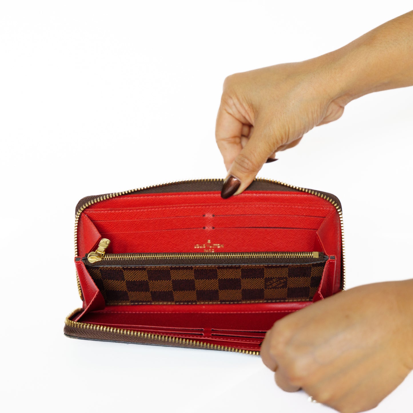 Louis Vuitton Clemence Wallet in Damier Ebene Canvas CA0159