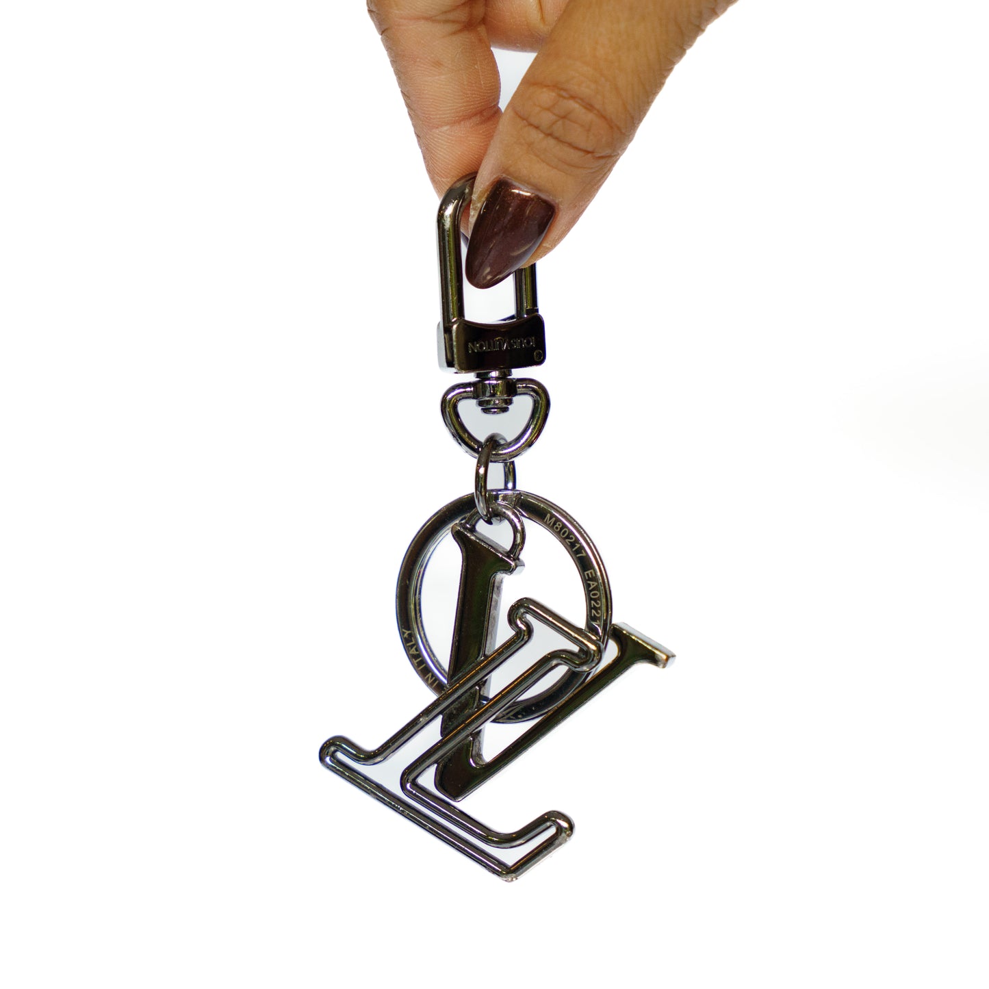 Louis Vuitton Bag Charm LV Initial in Gunmetal BC221025201