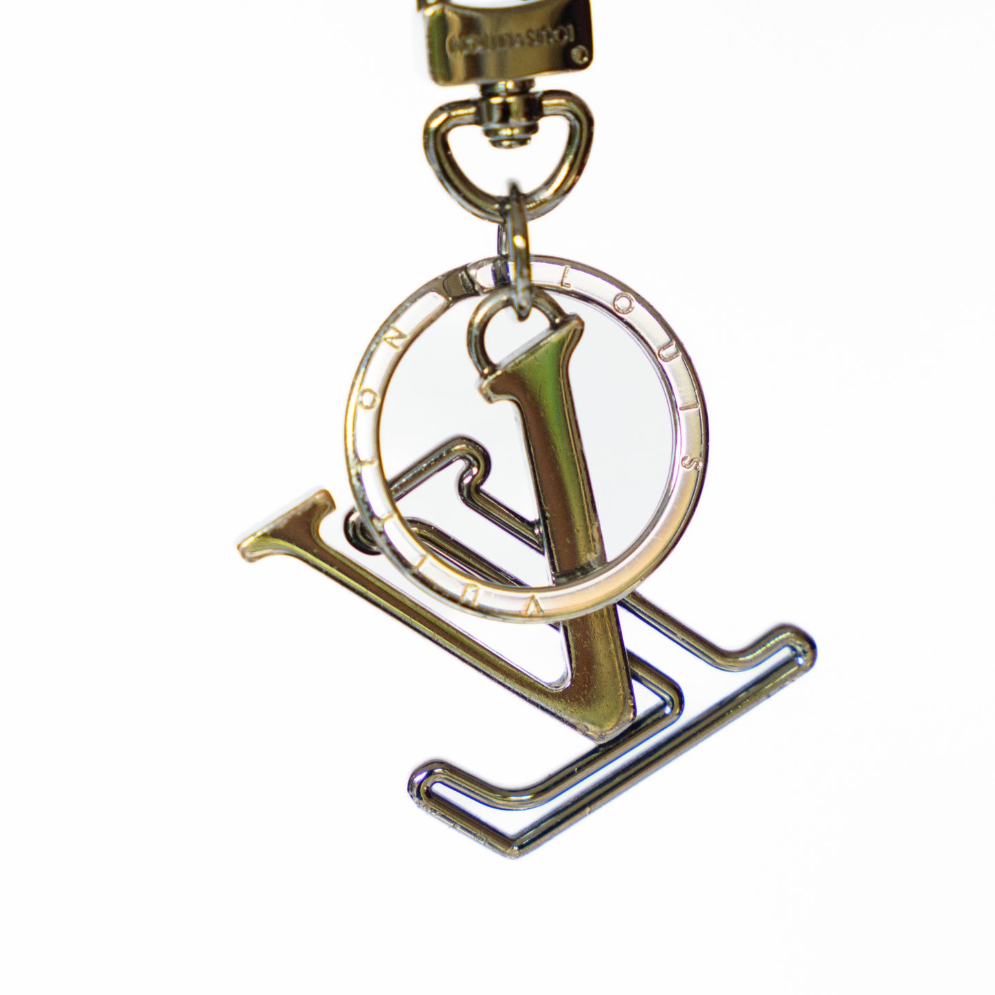 Louis Vuitton Bag Charm LV Initial in Gunmetal BC221025201