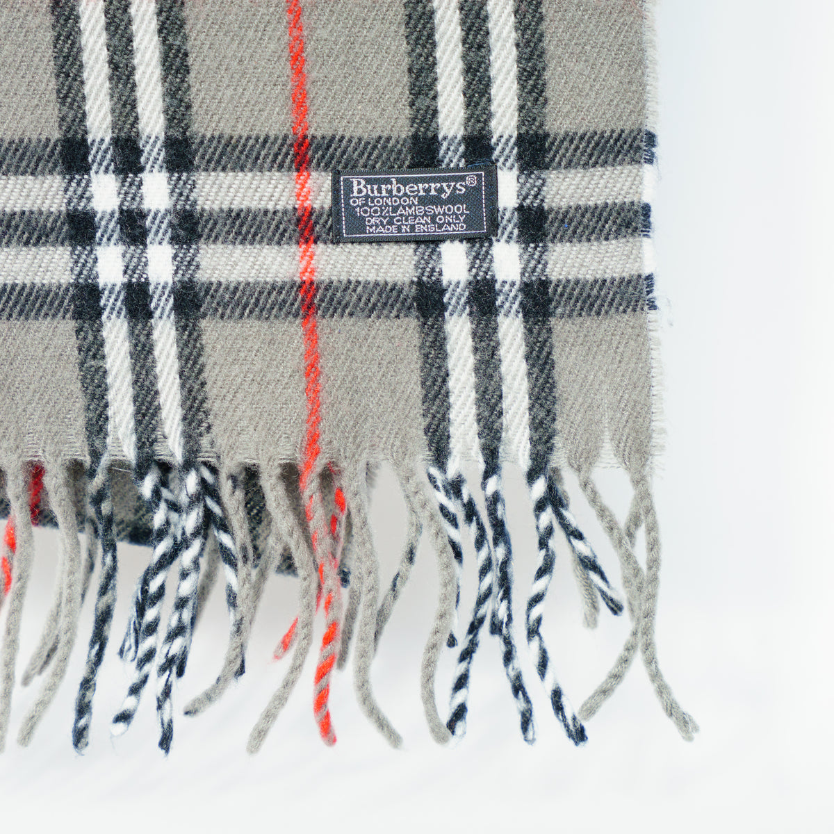 Burberry Lambswool Dark Grey Scarf 221025B185