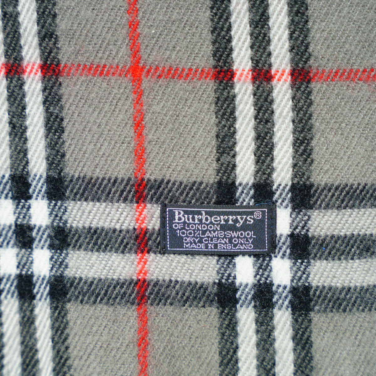 Burberry Lambswool Dark Grey Scarf 221025B185